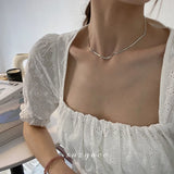 925 Silver Snake Bone Chain Necklace Women