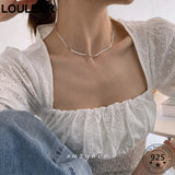 925 Silver Snake Bone Chain Necklace Women