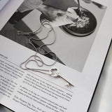 925 Silver Key Pendant Bead Chain Necklace for Women