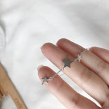 Louleur 925 Sterling Silver Three Stars Anklets for Women Summer Jewelry