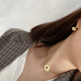 925 Silver Flower Pendant Necklace for Women Jewelry