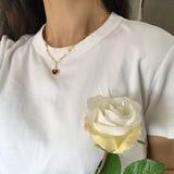 925 Silver Heart Pendant Necklace with Agate for Women