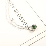 925 Silver Anklets Green Zircon Anklets For Women Summer Jewelry