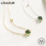 925 Silver Anklets Green Zircon Anklets For Women Summer Jewelry