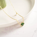 925 Silver Anklets Green Zircon Anklets For Women Summer Jewelry