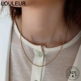 925 Sterling Silver Twist Chain Choker Necklace For Women