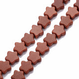 Louleur Natural Stone Stars Beads 12mm Green Pink Bulk