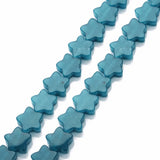 Louleur Natural Stone Stars Beads 12mm Green Pink Bulk