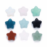 Louleur Natural Stone Stars Beads 12mm Green Pink Bulk