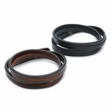 Brown Double Chain Leather Wristband Bracelet Punk Vintage Men Women