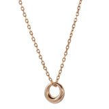 925 Silver Circle Pendant Necklace Women Charms Chain