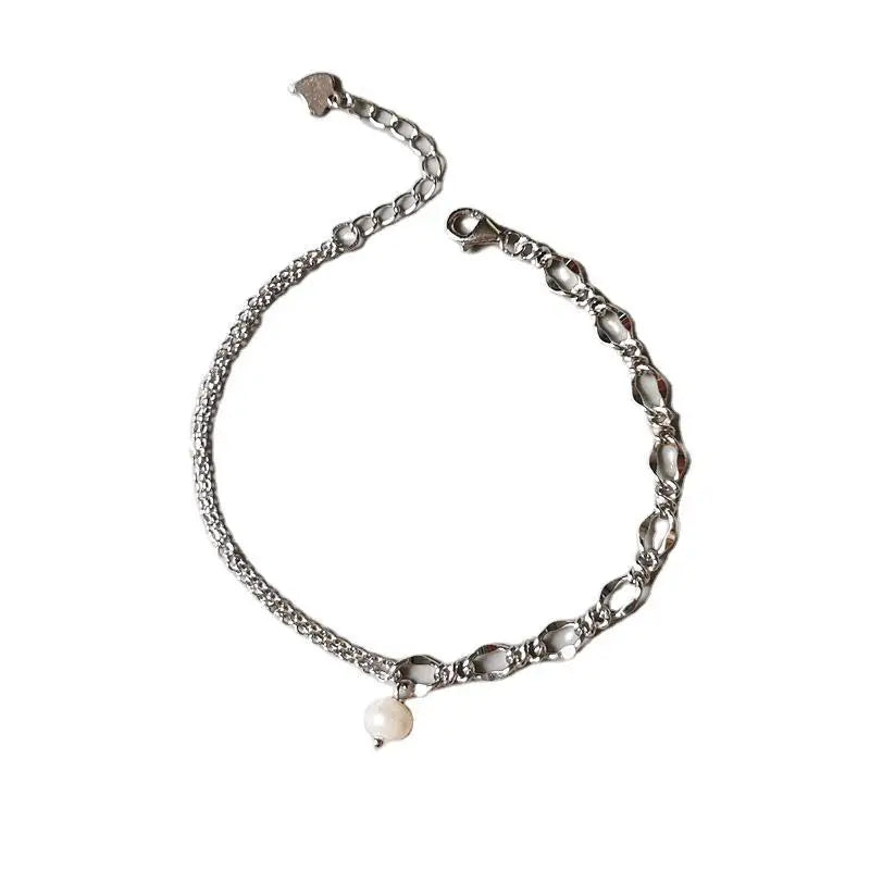 925 Silver Bracelet Shell Pearl Adjustable Fine Jewelry