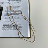 925 Silver Choker Necklace for Women Minimalist Double Layer Snake Chain