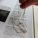925 Silver Choker Necklace for Women Minimalist Double Layer Snake Chain