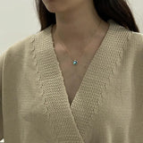 925 Silver Abalone Shell Necklace Small Pendant Necklace for Women