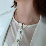 925 Silver Heart Pendant Necklace Long Chain For Women