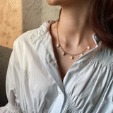 Louleur 925 Sterling Silver Necklace with Alien Baroque Pearl for Women