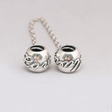 Love Always Safety Chain Beads Fit Charms Sterling Silver 925 Bracelets