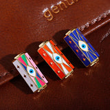 Evil Eye Beads Tube Metal Brass Based Bead Knotting Supplies