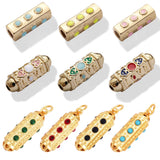 Evil Eye Beads Tube Metal Brass Based Bead Knotting Supplies