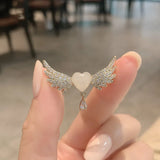 Love Angel Wings Brooch Zircon Buckle