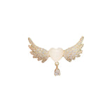 Love Angel Wings Brooch Zircon Buckle