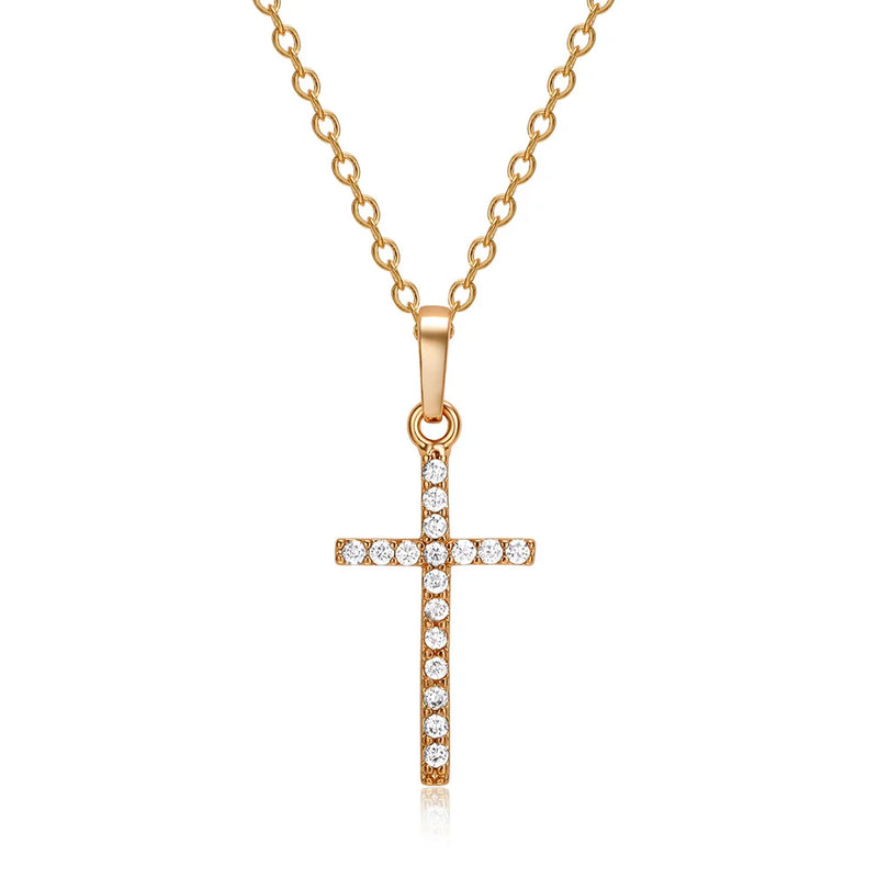 Love & Annie Cross Pendant Necklaces Silver Jesus Cross Chain Necklace