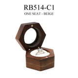Walnut Wood Jewelry Storage Box Chinese Style Wooden Ring Case