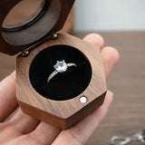 Walnut Wood Jewelry Storage Box Chinese Style Wooden Ring Case