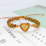 Love Bracelet Hand Woven Natural Stone Charm Evil Eye Charms