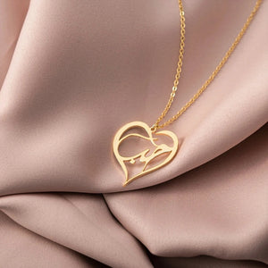 Calligraphy Arabic Muslim Necklace Women Jewelry Allah Pendant