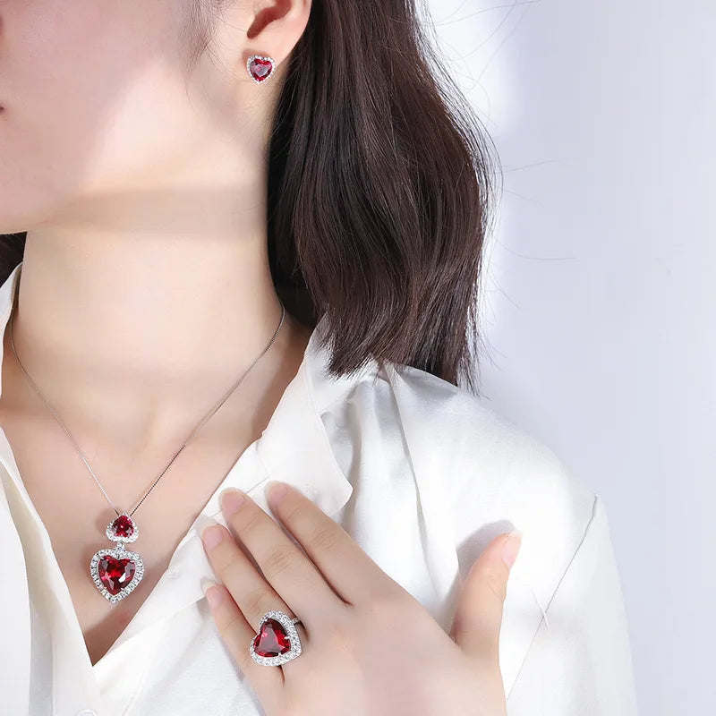 Vintage Style Artificial Gem Earrings, 925 Sterling Silver Inlaid