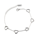 Love Couple Heart String Stainless Steel Women Bracelet