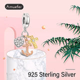 Love Cross Anchor Pendant Charm Bead for Bracelet Necklace