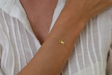Love Name Bracelet, Rose Name Bracelet, Dainty Name Bracelet - Mother Son Gift