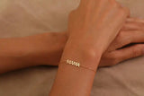 Love Name Bracelet, Rose Name Bracelet, Dainty Name Bracelet - Mother Son Gift