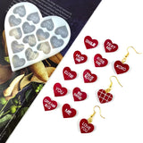 Love Earrings Crystal Epoxy Resin Mold DIY Love Letter Silicone Mold