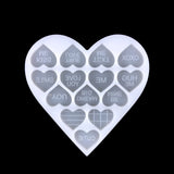 Love Earrings Crystal Epoxy Resin Mold DIY Love Letter Silicone Mold