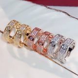 Sterling Silver Rose Earrings with Diamonds Clasp Stud