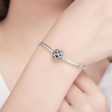 Retro Dazzling Zircon Beads Charm Bracelet DIY Sterling Silver 925