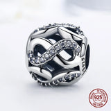 Retro Dazzling Zircon Beads Charm Bracelet DIY Sterling Silver 925