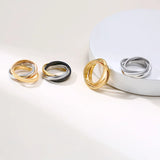 Love Faith Hope Triple Interlocked Engagement Rings for Women