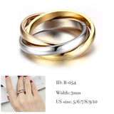 Love Faith Hope Triple Interlocked Engagement Rings for Women