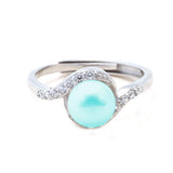S925 Freshwater Pearl Ring Mounting, Micro Inlay Open Ring Setting