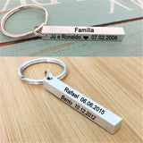 Personalized Love Gift Charm Keytag Bar Keychain Couples Anniversary Present
