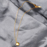 Love Heart 18k Yellow Plated Pendant Necklace For Women
