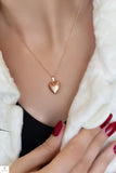 Love Heart 925 Sterling Silver Pendant Necklace Women Valentine Wedding Gift