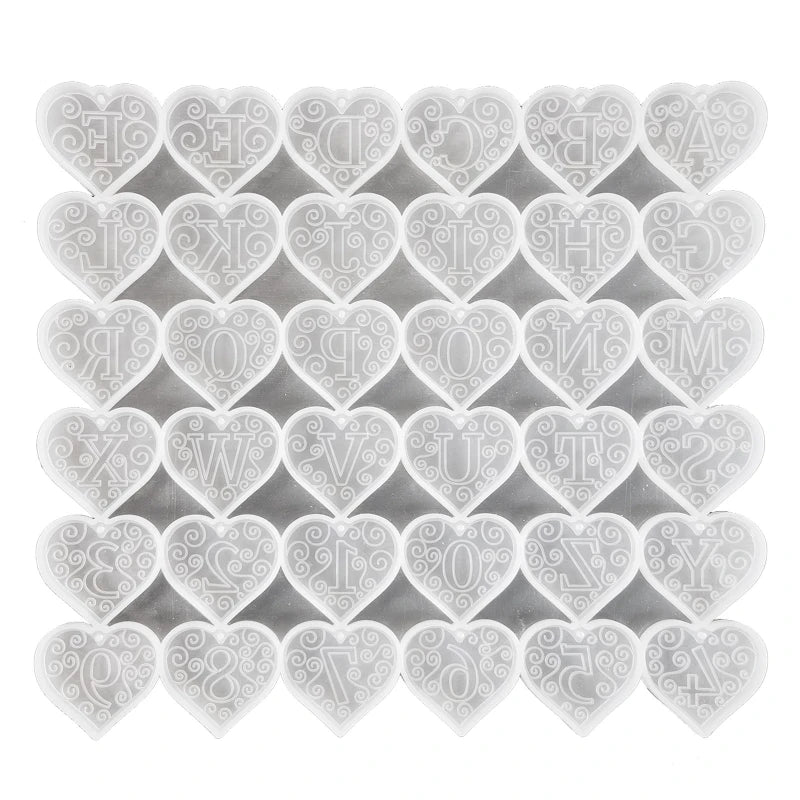 Alphabet Pendants Epoxy Resin Mold 26 Letters Keychain Silicone Mould DIY