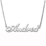 Love Heart Andrea Name Necklace for Women