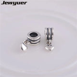 925 Sterling Silver Love Heart Charms for Bracelets Bangles DIY Making